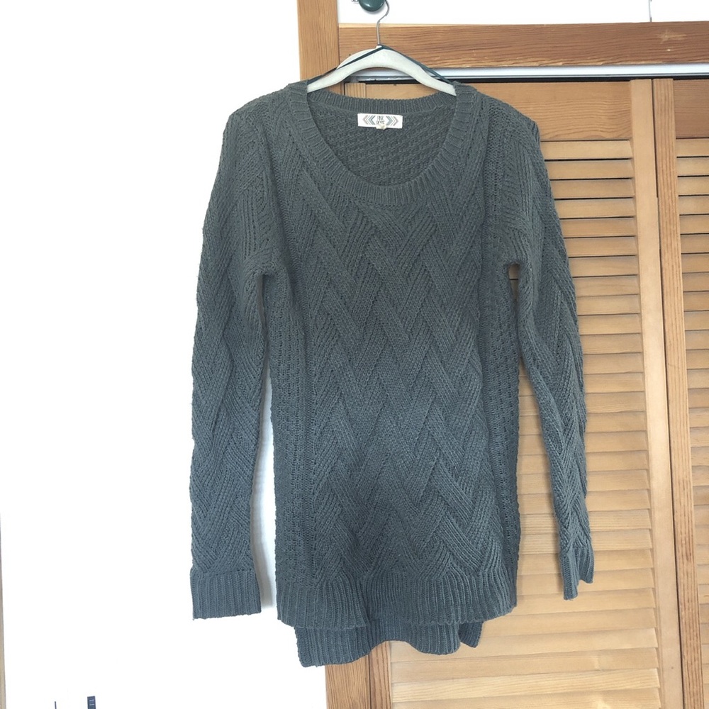 Chunky woven knit sweater